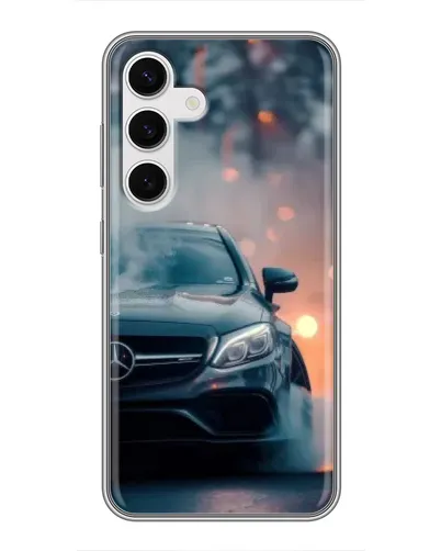 Чохол для Samsung Galaxy S24 з картинкою «Mercedes — нічне місто»