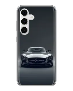 Чохол для Samsung Galaxy S24 з картинкою «Mercedes на чорному»