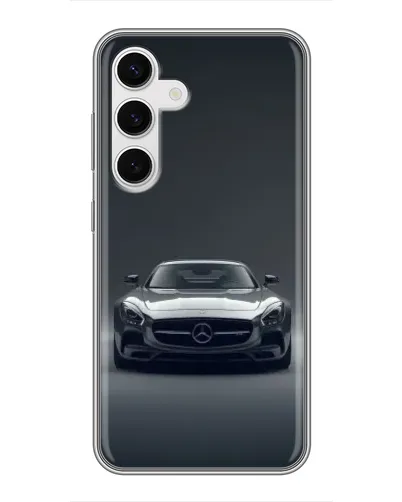 Чохол для Samsung Galaxy S24 з картинкою «Mercedes на чорному»