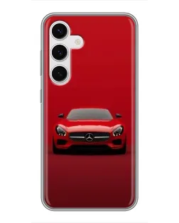 Чохол для Samsung Galaxy S24 з картинкою «Червоний Mercedes AMG»