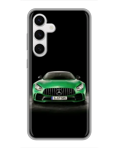 Чохол для Samsung Galaxy S24 з картинкою «Mercedes — неоновий лого»