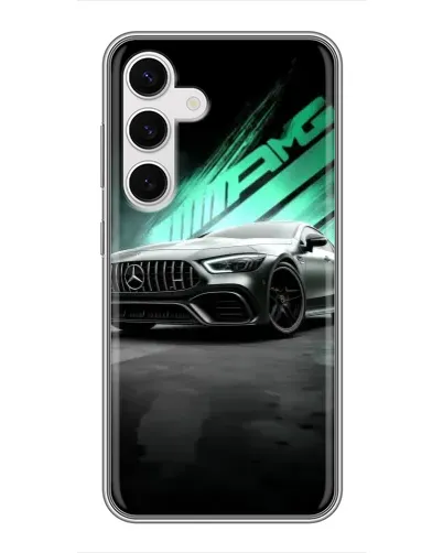 Чохол для Samsung Galaxy S24 з картинкою «Темний Mercedes AMG»