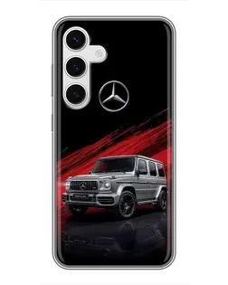 Чохол для Samsung Galaxy S24 з картинкою «Mercedes G-Class червоний»