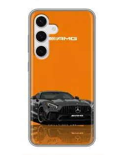 Чохол для Samsung Galaxy S24 з картинкою «Помаранчевий Mercedes AMG»