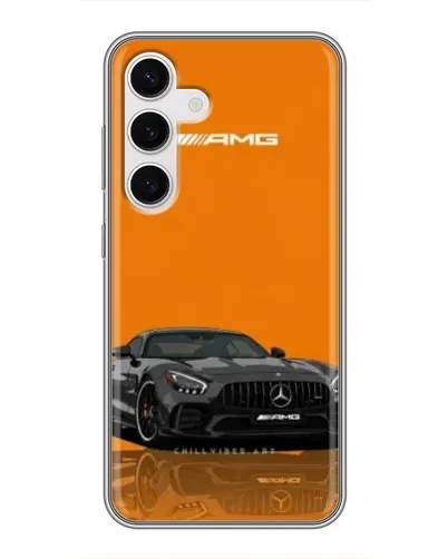 Чохол для Samsung Galaxy S24 з картинкою «Помаранчевий Mercedes AMG»