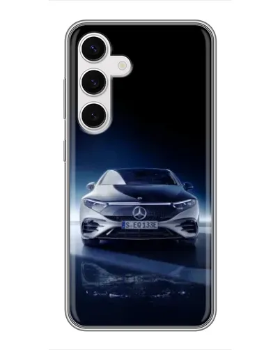 Чохол для Samsung Galaxy S24 з картинкою «Нічний Mercedes EQ»