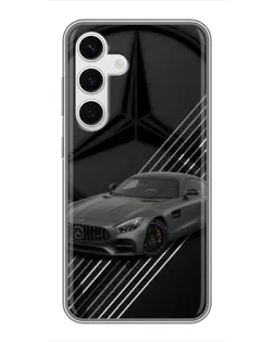 Чохол для Samsung Galaxy S24 з картинкою «Mercedes AMG — графіка»