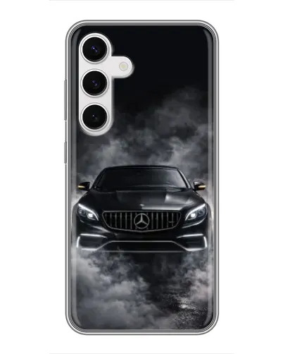 Чохол для Samsung Galaxy S24 з картинкою «Mercedes у диму»