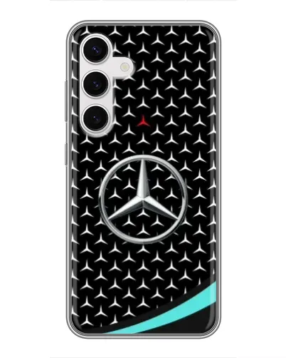 Чохол для Samsung Galaxy S24 з картинкою «Mercedes — бірюзовий акцент»