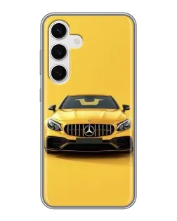 Чохол для Samsung Galaxy S24 з картинкою «Жовтий Mercedes GT»
