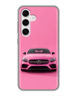 Чехол для Samsung Galaxy S24 с картинкой «Розовый Mercedes AMG»