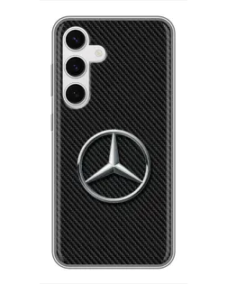 Чехол для Samsung Galaxy S24 с картинкой «Карбоновый Mercedes стиль»