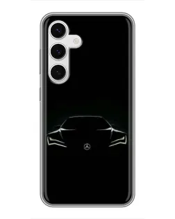 Чехол для Samsung Galaxy S24 с картинкой «Mercedes — силуэт авто»