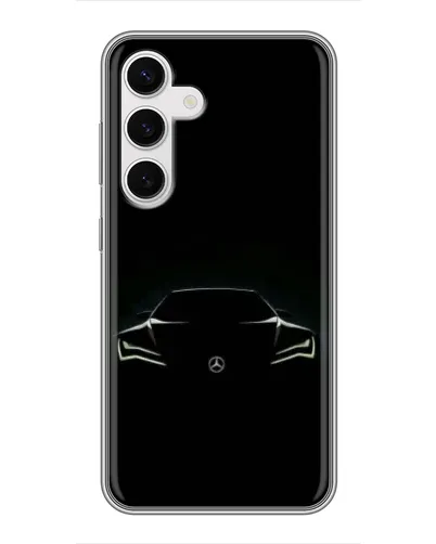 Чехол для Samsung Galaxy S24 с картинкой «Mercedes — силуэт авто» Чехол для Samsung Galaxy S24 с картинкой «Mercedes — силуэт авто»