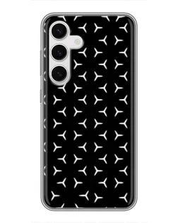 Чехол для Samsung Galaxy S24 с картинкой «Mercedes паттерн звезд»