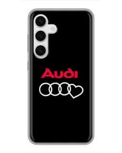Чехол для Samsung Galaxy S24 с картинкой «Логотип Audi Heart»