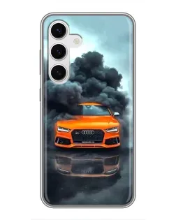 Чохол для Samsung Galaxy S24 з картинкою «Audi у хмарах диму» Чохол для Samsung Galaxy S24 з картинкою «Audi у хмарах диму»