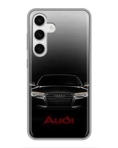Чехол для Samsung Galaxy S24 с картинкой «Audi — градиентный контур» Чехол для Samsung Galaxy S24 с картинкой «Audi — градиентный контур»