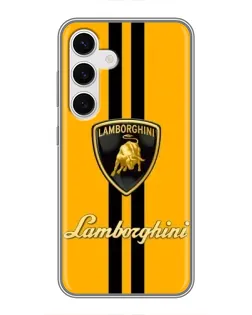 Чехол для Samsung Galaxy S24 с картинкой «Lamborghini Stripe желтый»