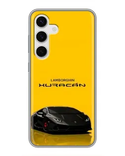 Чехол для Samsung Galaxy S24 с картинкой «Lamborghini Huracan черный»
