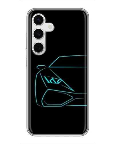 Чехол для Samsung Galaxy S24 с картинкой «Голубой силуэт Lamborghini» Чехол для Samsung Galaxy S24 с картинкой «Голубой силуэт Lamborghini»