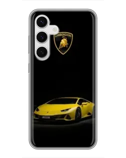 Чехол для Samsung Galaxy S24 с картинкой «Lamborghini желтый акцент»