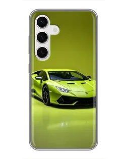 Чехол для Samsung Galaxy S24 с картинкой «Салатовый Lamborghini Huracan»