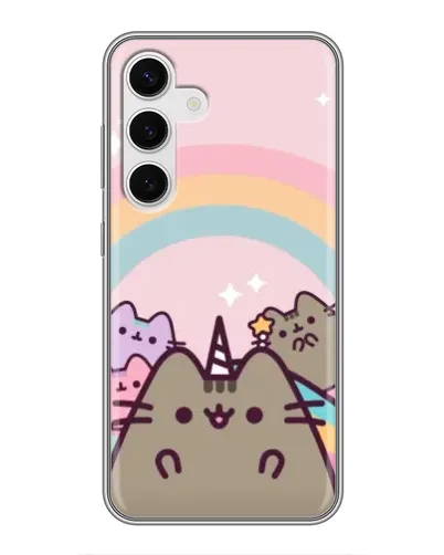 Чехол для Samsung Galaxy S24 с картинкой «Единорог Pusheen»
