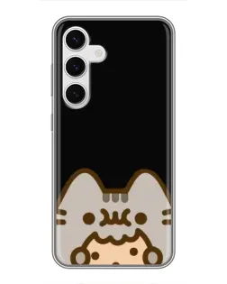Чехол для Samsung Galaxy S24 с картинкой «Пушин на черном»