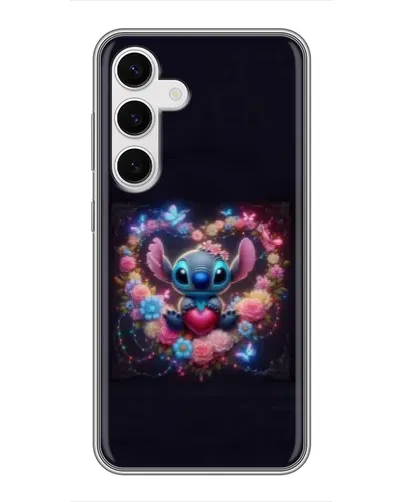 Чехол для Samsung Galaxy S24 с картинкой «Stitch в цветах» Чехол для Samsung Galaxy S24 с картинкой «Stitch в цветах»