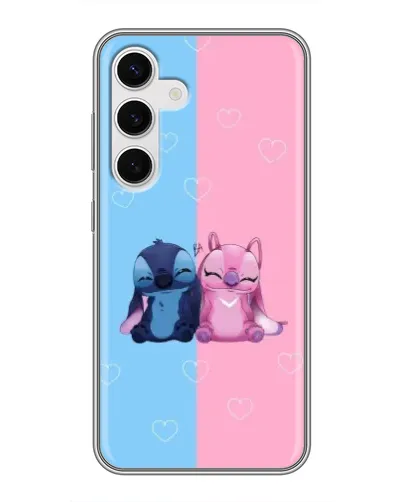 Чехол для Samsung Galaxy S24 с картинкой «Stitch и Angel Love» Чехол для Samsung Galaxy S24 с картинкой «Stitch и Angel Love»