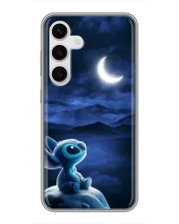 Чехол для Samsung Galaxy S24 с картинкой «Лунная ночь Стича»