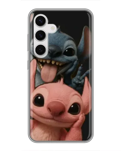 Чехол для Samsung Galaxy S24 с картинкой «Стич и Ангел» Чехол для Samsung Galaxy S24 с картинкой «Стич и Ангел»