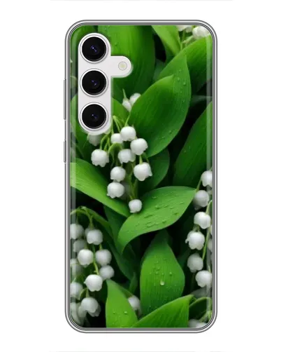 Чехол для Samsung Galaxy S24 с картинкой «Ландыши в зелени»