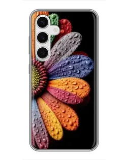 Чехол для Samsung Galaxy S24 с картинкой «Радужный цветок» Чехол для Samsung Galaxy S24 с картинкой «Радужный цветок»