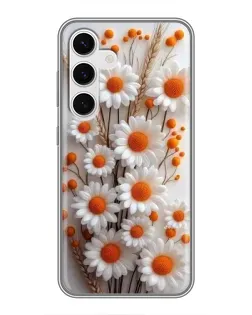 Чехол для Samsung Galaxy S24 с картинкой «Белые сухоцветы» Чехол для Samsung Galaxy S24 с картинкой «Белые сухоцветы»