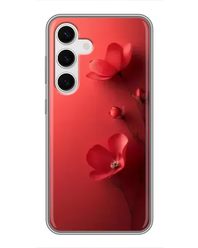 Чехол для Samsung Galaxy S24 с картинкой «Маковые соцветия»