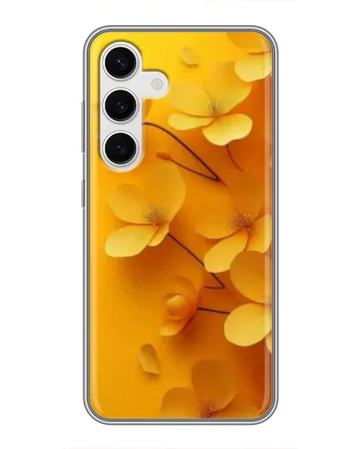 Чехол для Samsung Galaxy S24 с картинкой «Золотые лепестки»