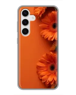 Чехол для Samsung Galaxy S24 с картинкой «Оранжевые герберы» Чехол для Samsung Galaxy S24 с картинкой «Оранжевые герберы»