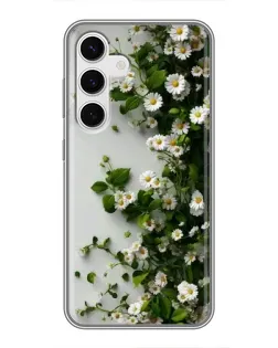 Чехол для Samsung Galaxy S24 с картинкой «Ветка мелких белых цветов» Чехол для Samsung Galaxy S24 с картинкой «Ветка мелких белых цветов»