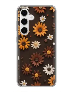 Чехол для Samsung Galaxy S24 с картинкой «Узор из маленьких подсолнухов» Чехол для Samsung Galaxy S24 с картинкой «Узор из маленьких подсолнухов»