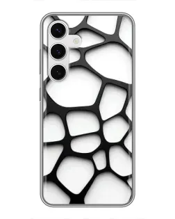 Чохол для Samsung Galaxy S24 з картинкою «Біла об'ємна сітка» Чохол для Samsung Galaxy S24 з картинкою «Біла об'ємна сітка»