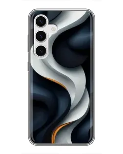 Чохол для Samsung Galaxy S24 з картинкою «Об'ємні чорно-білі стрічки» Чохол для Samsung Galaxy S24 з картинкою «Об'ємні чорно-білі стрічки»