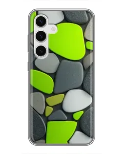 Чохол для Samsung Galaxy S24 з картинкою «Яскрава неонова галька»