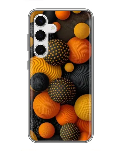 Чохол для Samsung Galaxy S24 з картинкою «Об'ємні помаранчеві сфери» Чохол для Samsung Galaxy S24 з картинкою «Об'ємні помаранчеві сфери»