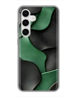 Чохол для Samsung Galaxy S24 з картинкою «Зелені шкіряні хвилі»
