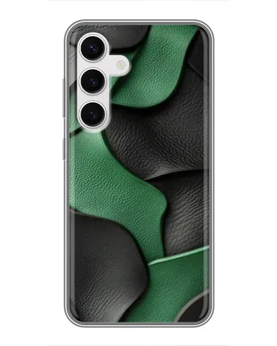 Чохол для Samsung Galaxy S24 з картинкою «Зелені шкіряні хвилі» Чохол для Samsung Galaxy S24 з картинкою «Зелені шкіряні хвилі»