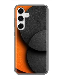 Чохол для Samsung Galaxy S24 з картинкою «Геометрія помаранчевих кіл»