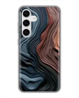 Чохол для Samsung Galaxy S24 з картинкою «Кольорові хвилі каньйону»