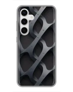 Чохол для Samsung Galaxy S24 з картинкою «Об'ємне сіре плетіння»